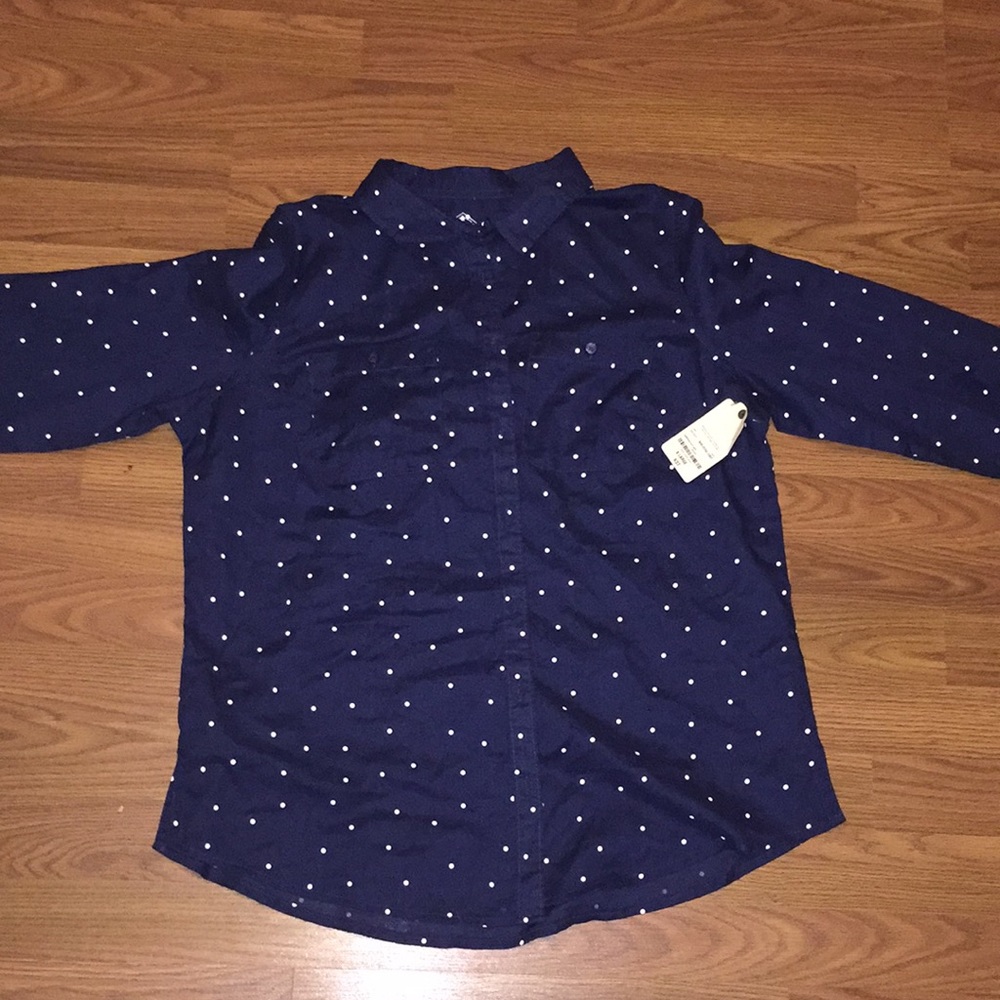 Navy blue, XL, button down shirt